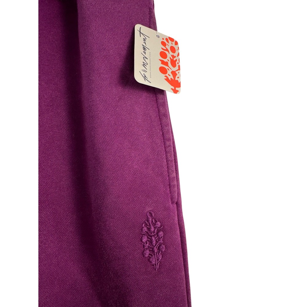 Free People Movement Final Cut Sweatpants‎ Purple lounge baggy beach sz M - Picture 3 of 8